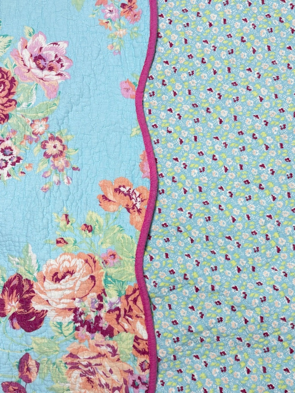 vintage quilt ditsy flowers cotton cottagecore shabby-ish king HOME CLASSICS